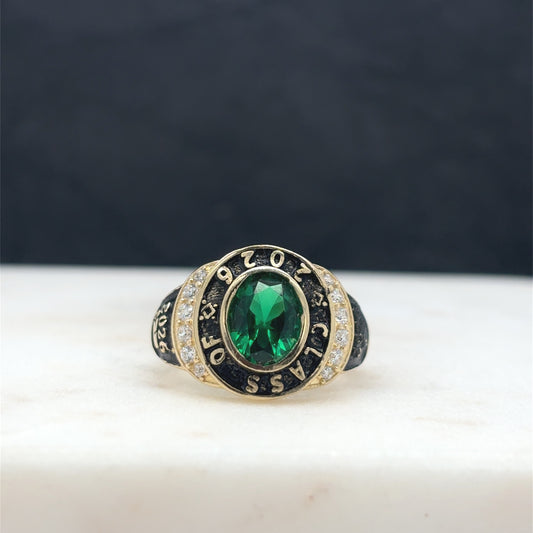 14k graduation ring