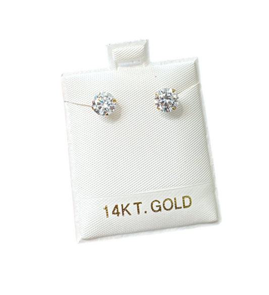CZ earrings 14k