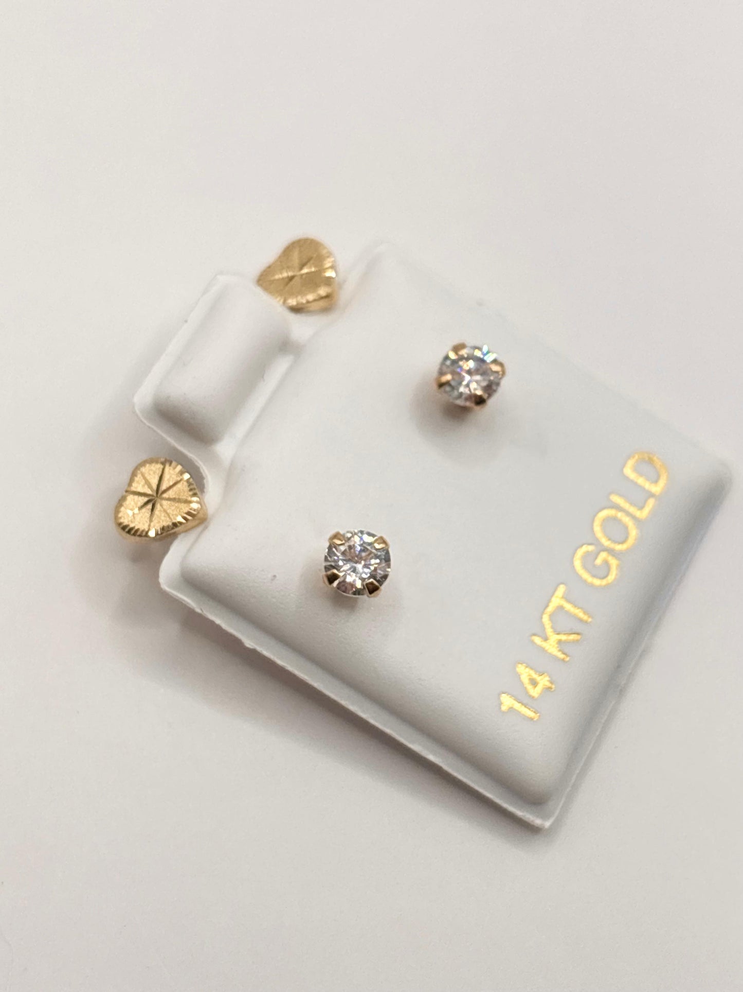 Telephone earrings hearth 14k