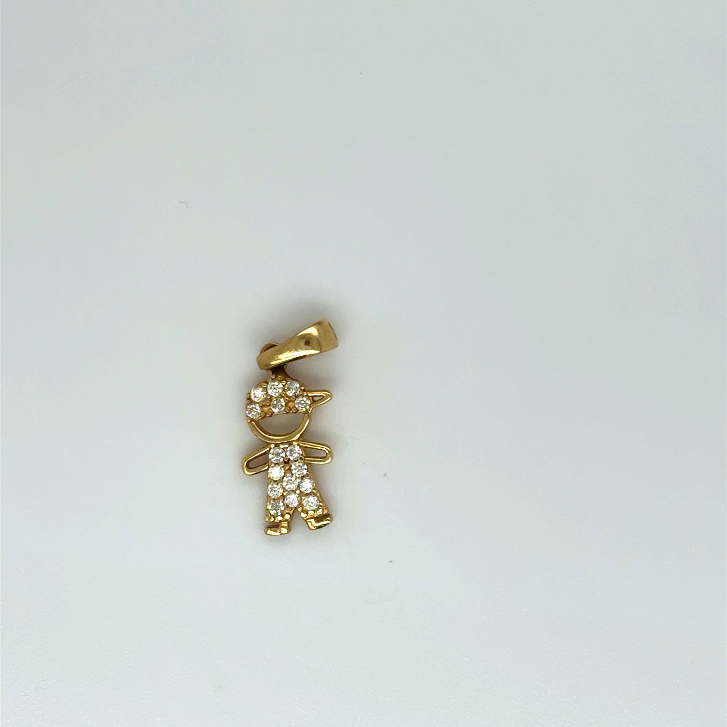 14k boy pendant
