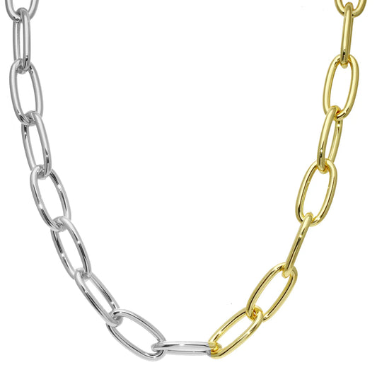Chunky paper clip necklace