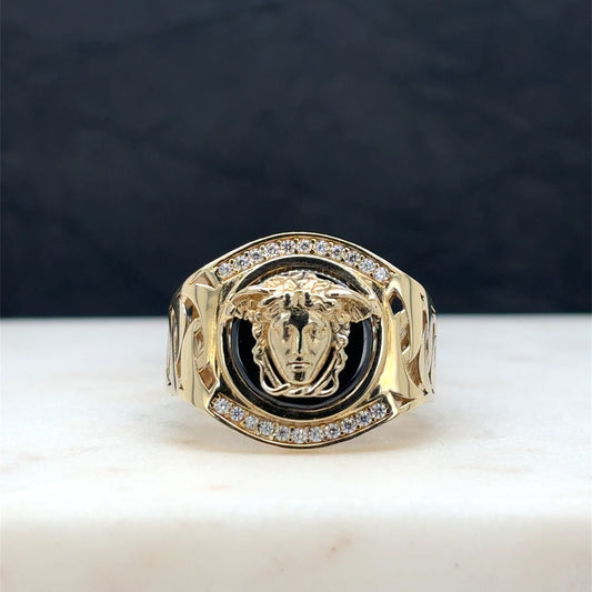 14k men rings with zirconia