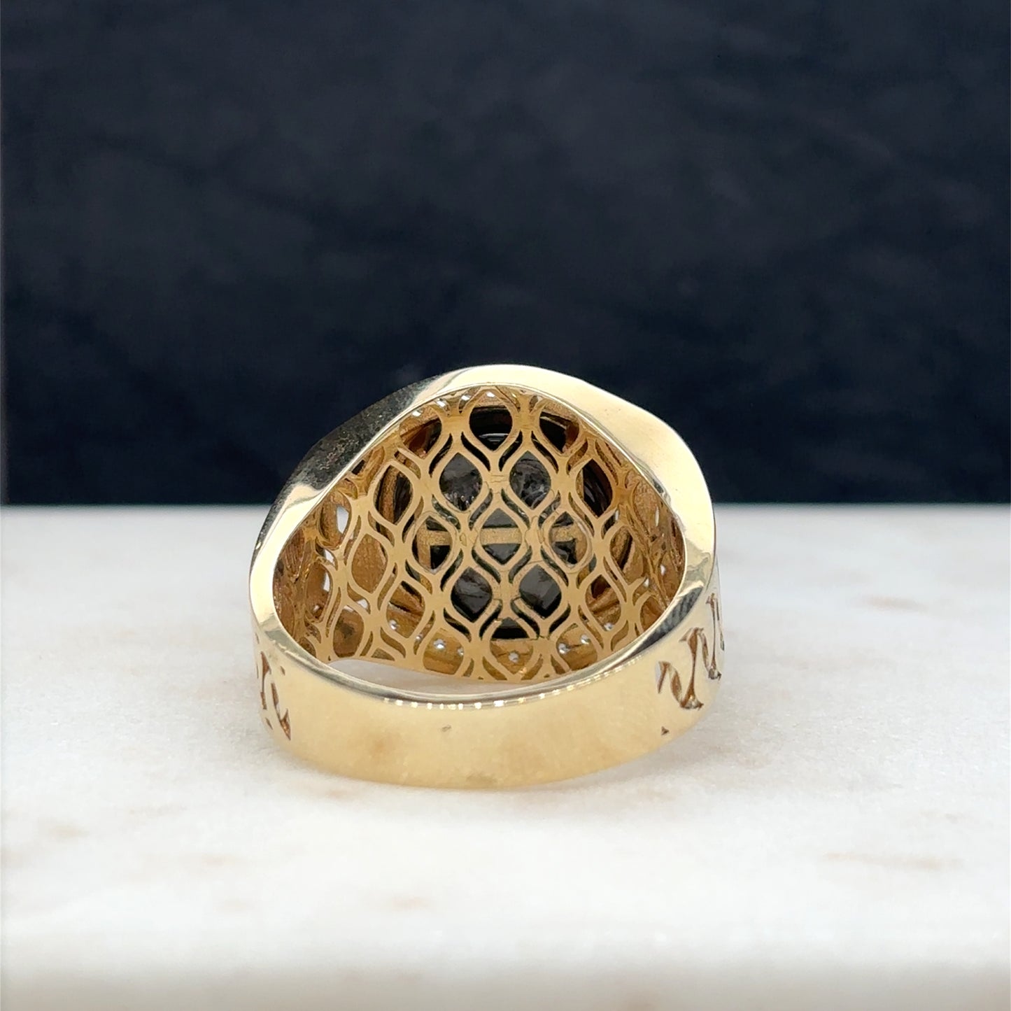 14k men rings with zirconia