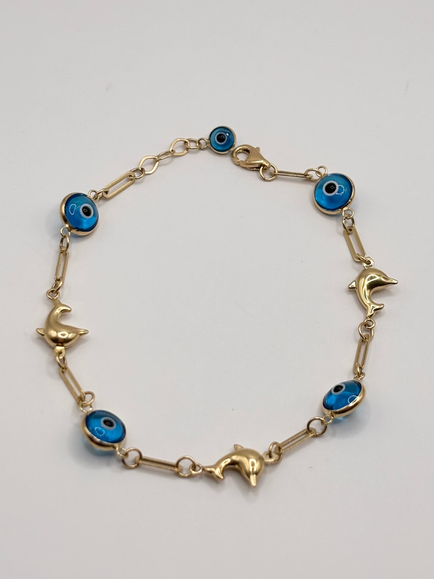 Evil eye bracelet 14k
