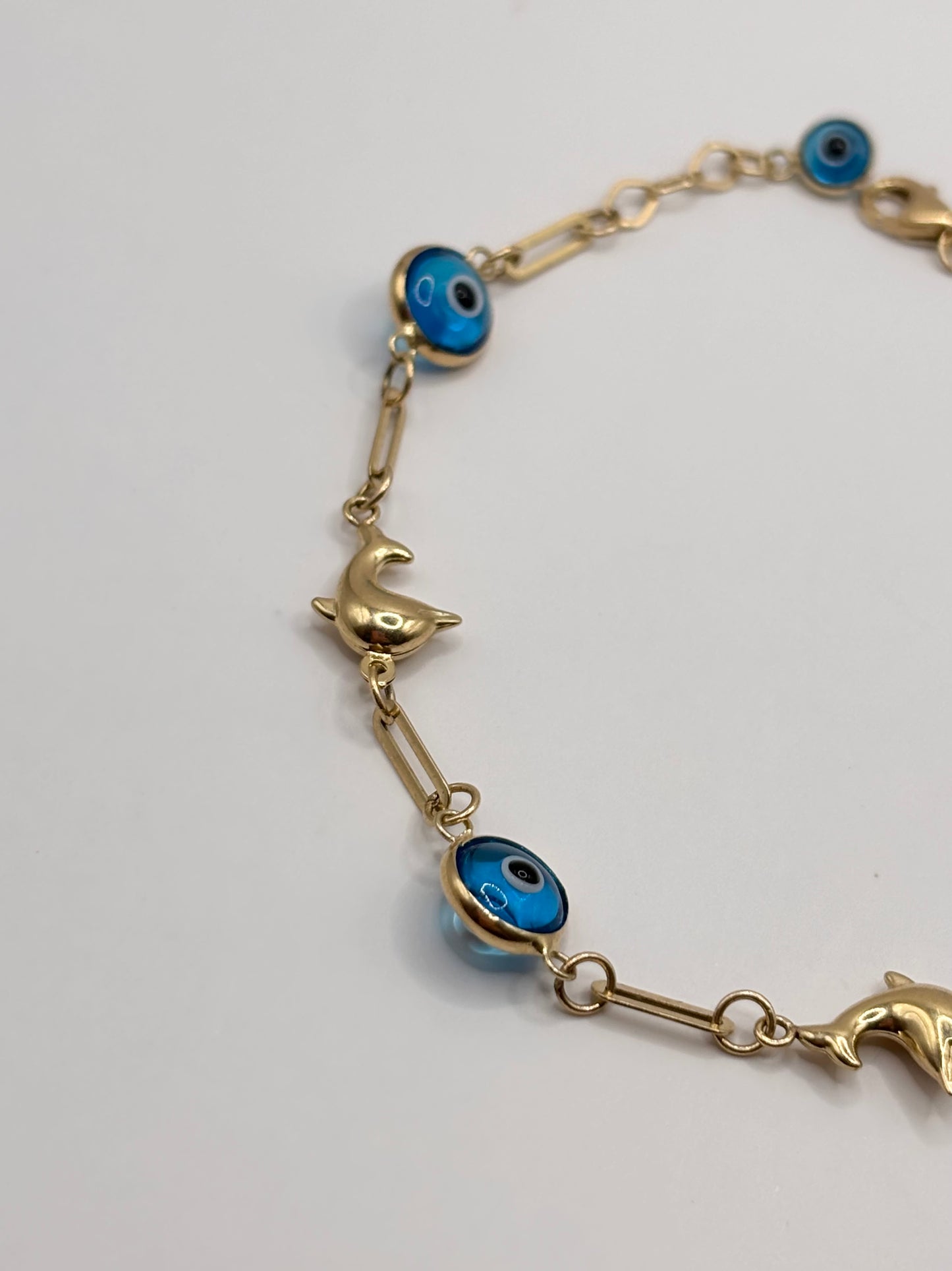Evil eye bracelet 14k