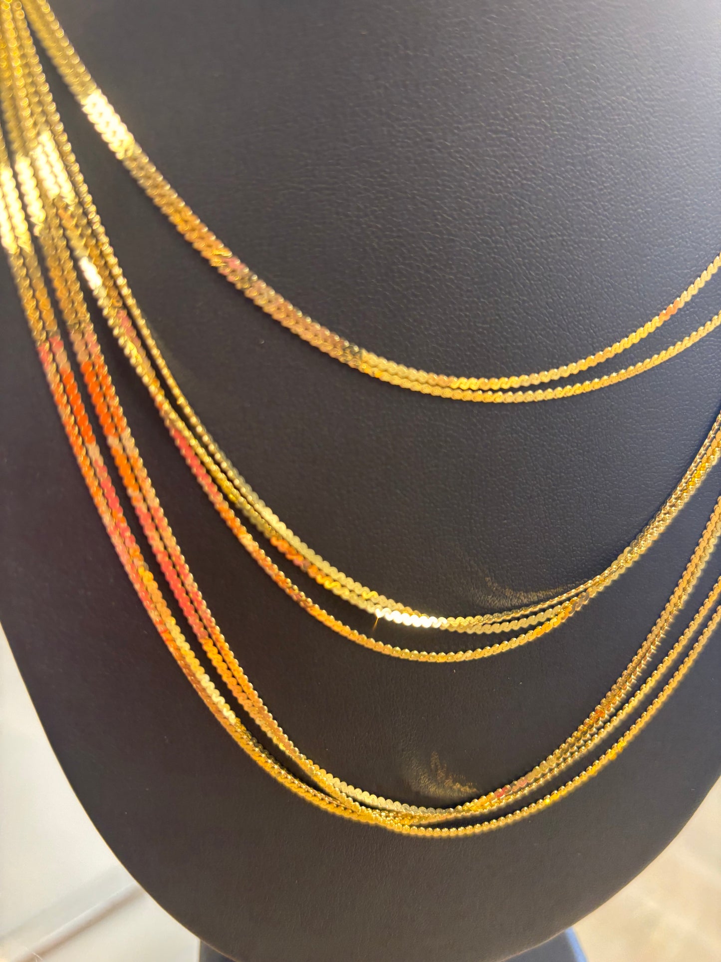 14k mirror woman necklace different sizes