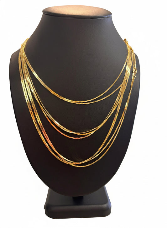 14k mirror woman necklace different sizes