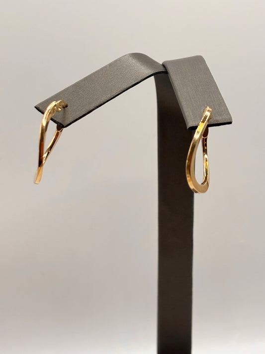14k twisted hoops